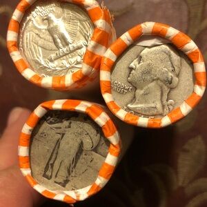 90% silver quarter rolls